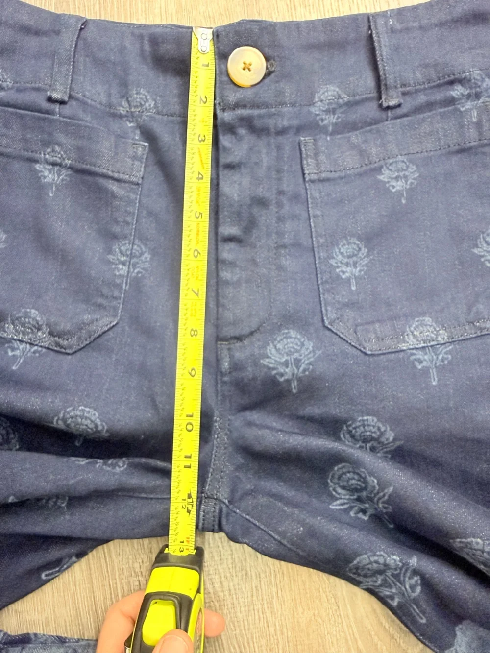 Maeve by Anthropologie The Colette Cropped Wide-Leg Floral Jeans 28P - Picture 6 of 10